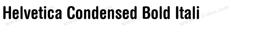 Helvetica Condensed Bold Italic字体转换